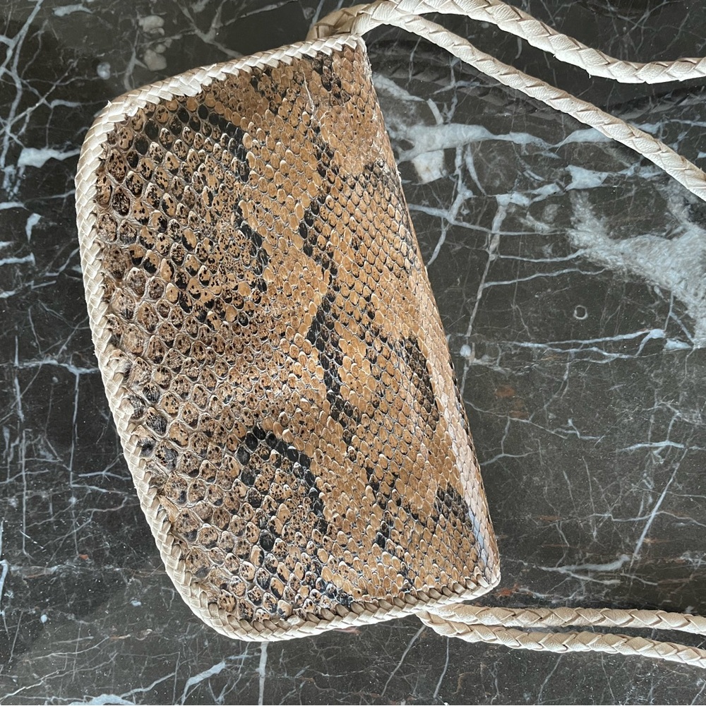Snake print crossbody